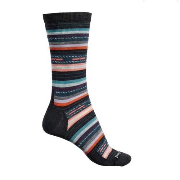 SmartWool Women's XL Everyday Margarita Socks Merino Wool Crew Charcoal NWT - Picture 1 of 1